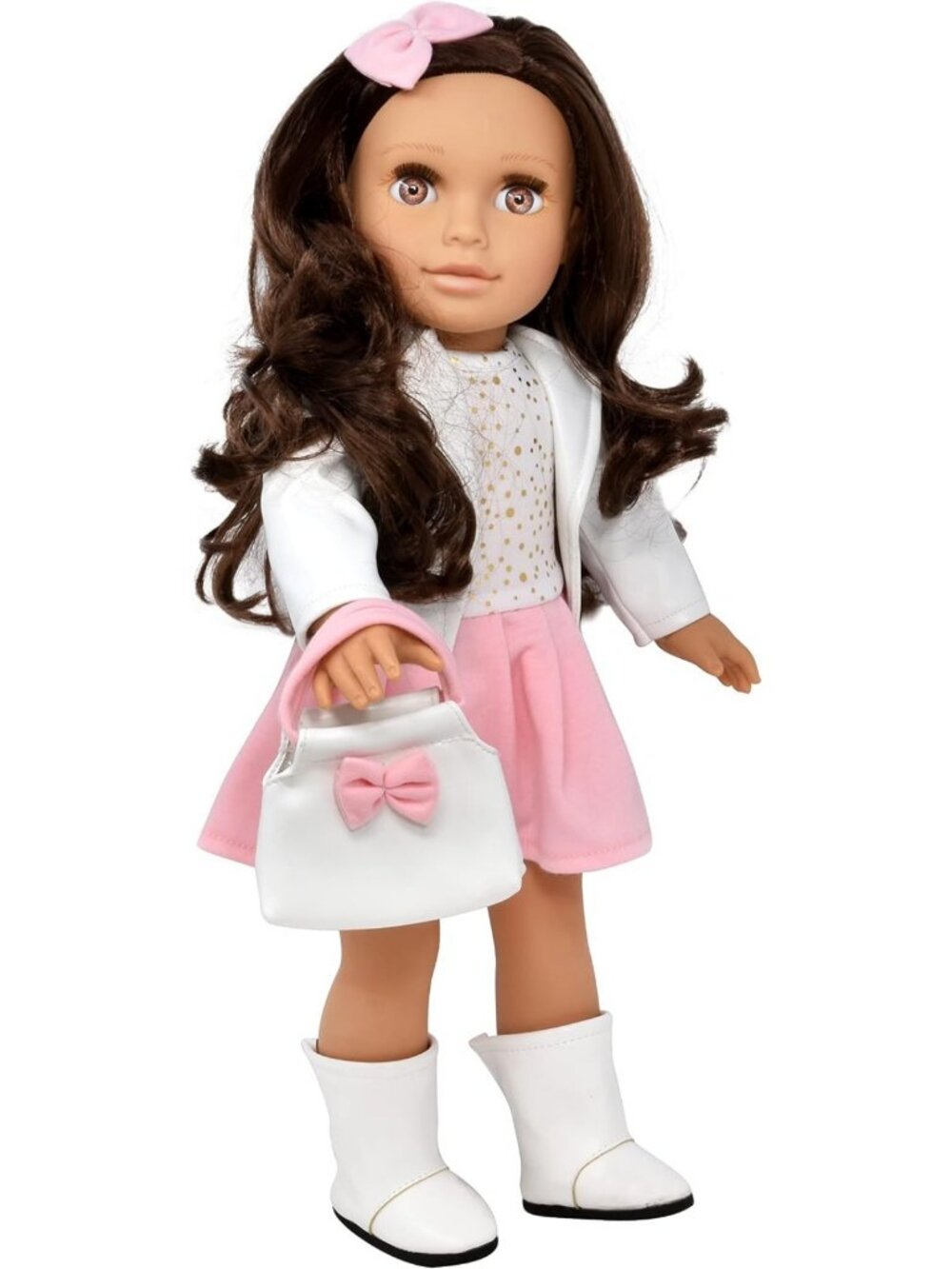 18" Fashion Doll with Brown Hair, Styling Clothes & Accessories - Perfect Gift